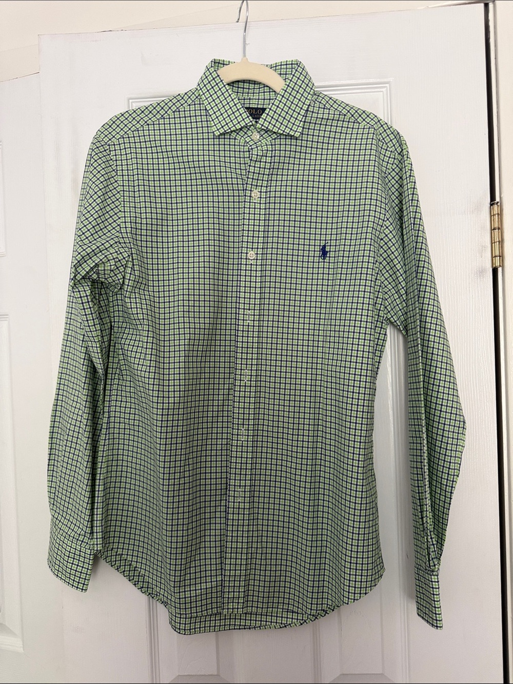 Polo by Ralph Lauren Green Windowpane Long-Sleeve Button-Down Shirt